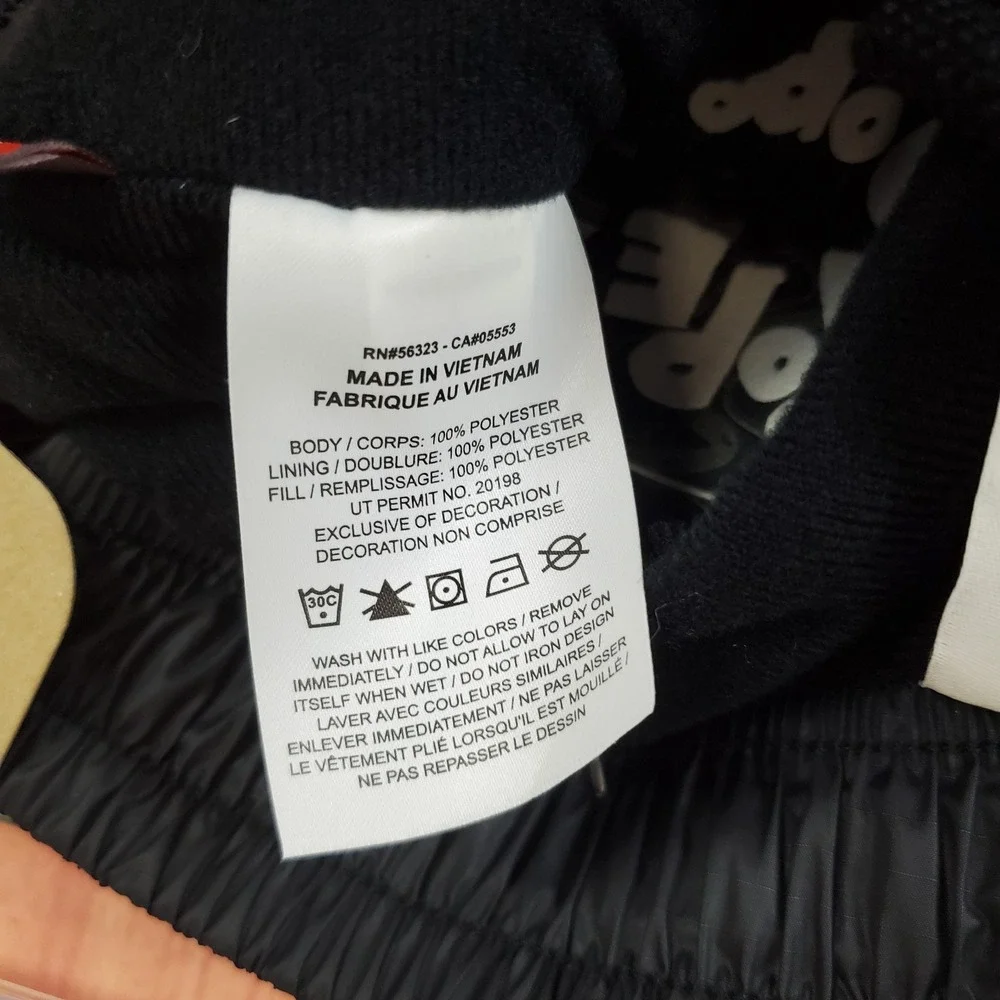 Nike Kids Windshell Pants Sz Large Black Elastic Waist 100% Polyester Pull On